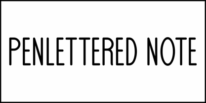 Penlettered Note JNL Font Poster 2