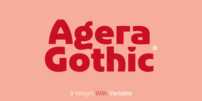Agera Gothic Variable Font Poster 1