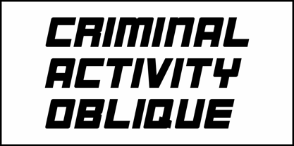 Criminal Activity JNL Font Poster 4