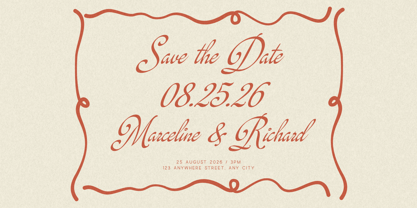 Rinapelle Script Font Poster 10