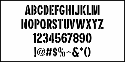 TV Ad Stencil JNL Font Poster 3