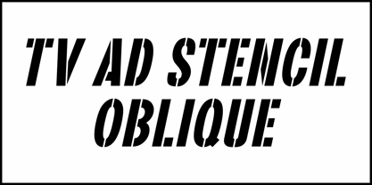 TV Ad Stencil JNL Font Poster 4
