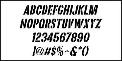 TV Ad Stencil JNL Font Poster 5