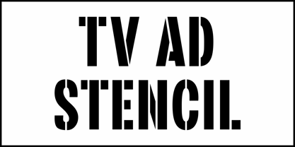 TV Ad Stencil JNL Font Poster 2