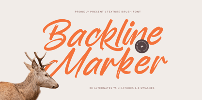 Backline Marker Font Poster 1