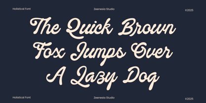 Holistical Font Poster 13