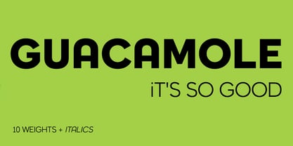 Guacamole Font Poster 1