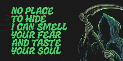 Melted Brain Outline Font Poster 3