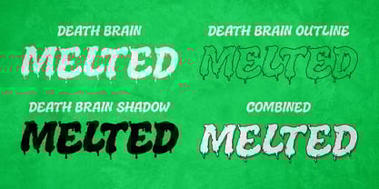 Melted Brain Outline Font Poster 4
