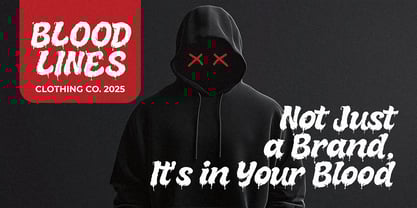 Melted Brain Outline Font Poster 9