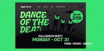 Melted Brain Outline Font Poster 7