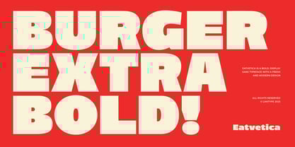 Eatvetica Font Poster 2