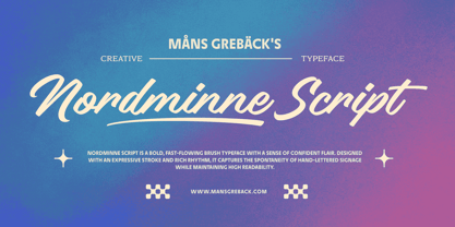 Nordminne Script Font Poster 1