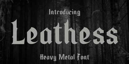 Leathess Font Poster 1