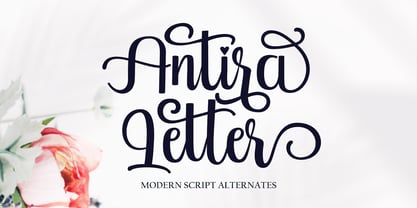Antira Letter Font Poster 1