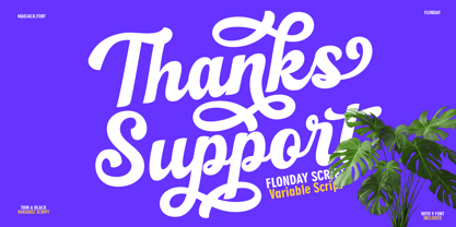 Flonday Script Font Poster 14