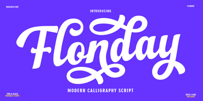 Flonday Script Font Poster 1