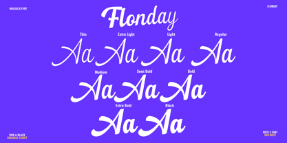 Flonday Script Font Poster 11