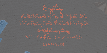 Sagetrasy Font Poster 8