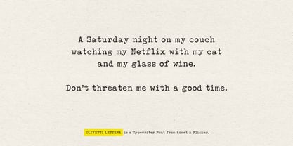 Olivetti Lettera Font Poster 3