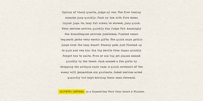 Olivetti Lettera Font Poster 6