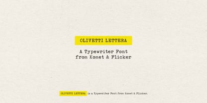 Olivetti Lettera Font Poster 1