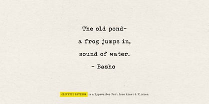 Olivetti Lettera Font Poster 5