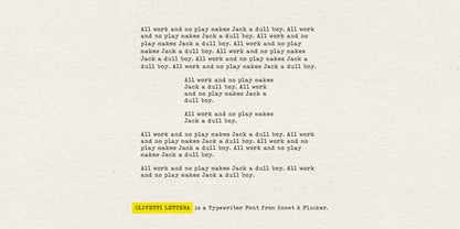 Olivetti Lettera Font Poster 2