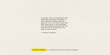 Olivetti Lettera Font Poster 7