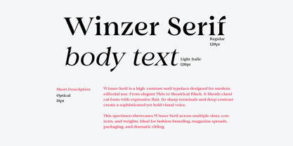 Winzer Serif Font Poster 2
