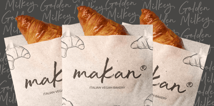 Golden Milkey Brush Font Poster 2