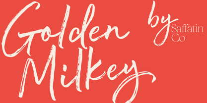 Golden Milkey Brush Font Poster 1