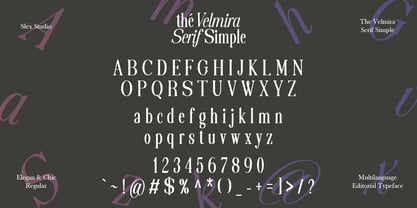 The Velmira Serif Simple Font Poster 12