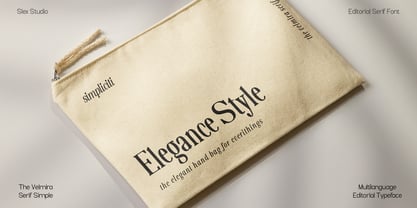 The Velmira Serif Simple Font Poster 7