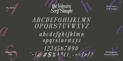 The Velmira Serif Simple Font Poster 13
