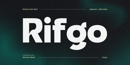Modern Rifgo Font Poster 1