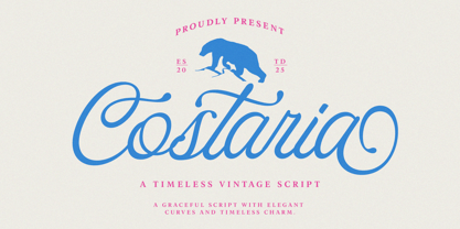 Costaria Script Font Poster 1