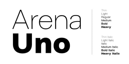 Arena Uno Font Poster 15