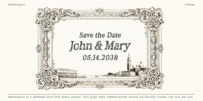 Weathergrave Font Poster 8