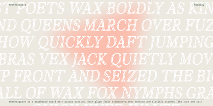 Weathergrave Font Poster 2