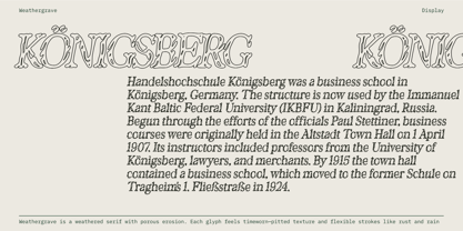 Weathergrave Font Poster 10