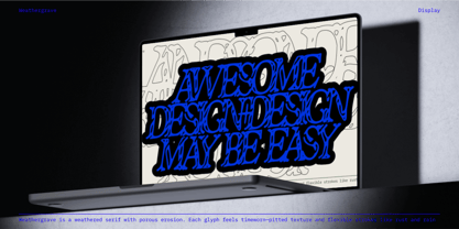 Weathergrave Font Poster 7