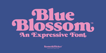 Blue Blossom Font Poster 1