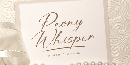 Peony Whisper Font Poster 1