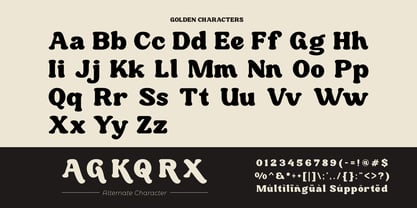 Golden Fat Font Poster 14