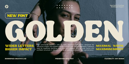 Golden Fat Font Poster 1