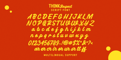 Think Respect Font Poster 3