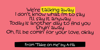 Talking Away Font Poster 3