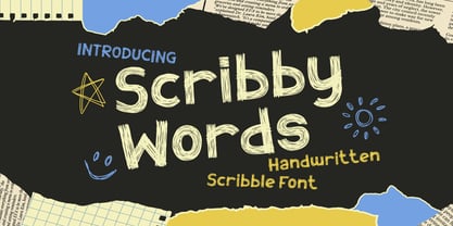 Scribby Words Font Poster 1
