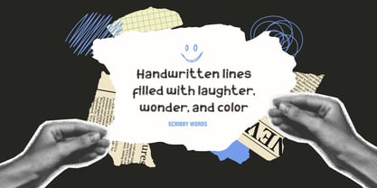 Scribby Words Font Poster 3
